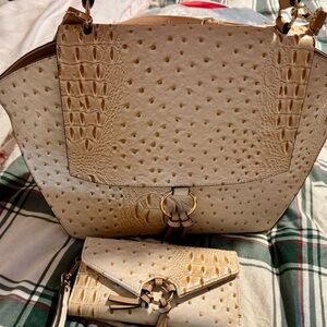 Cato Cream Textured Shoulder Bag and Wallet new without tags